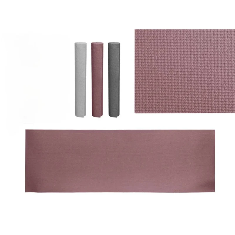 Yogamatte, edle Farben: Grau, Bordeaux, Dunkelgrau, extra dünn für hohe Trainingsstabilität (0,3 cm dick), Anti-Rutsch-Effekt