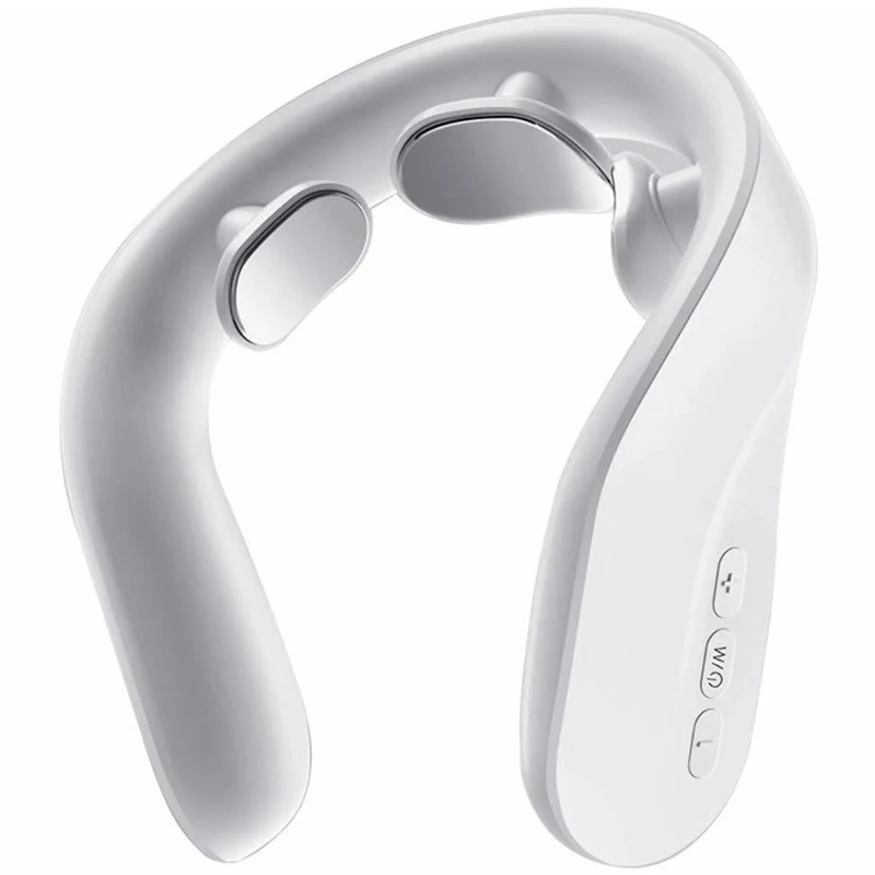 Elektrisches EMS Nackenmassagegerät mit 3 Massageköpfen, 4 Modi, Wärmetherapie, USB-C, kabellos