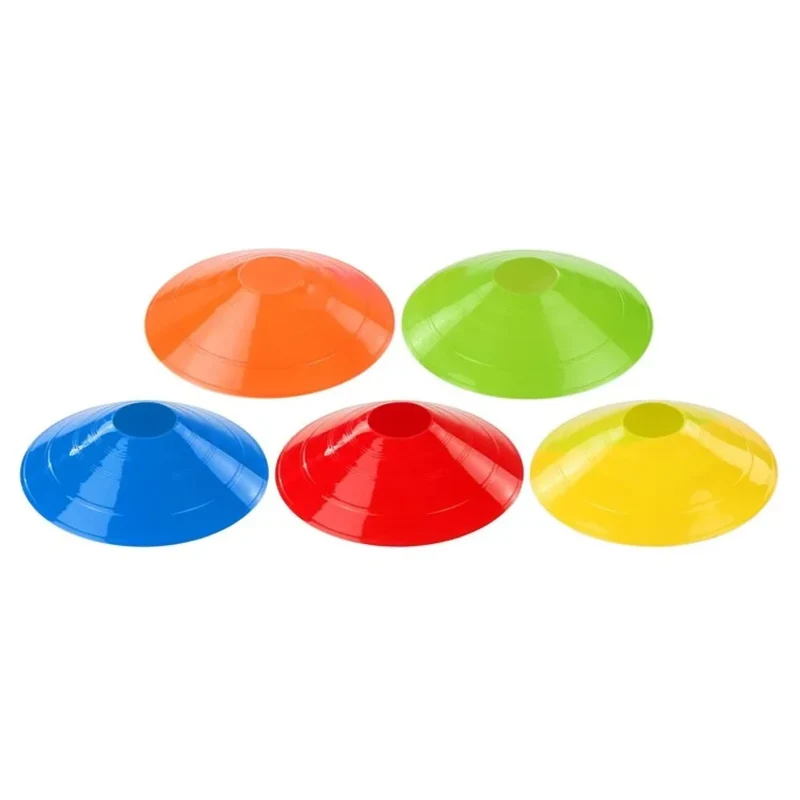 Agility Kegel Set 15-teilig – Trainingshütchen in 5 Farben mit Halter – Markierungshütchen für Fußball, Fitness & Parcours