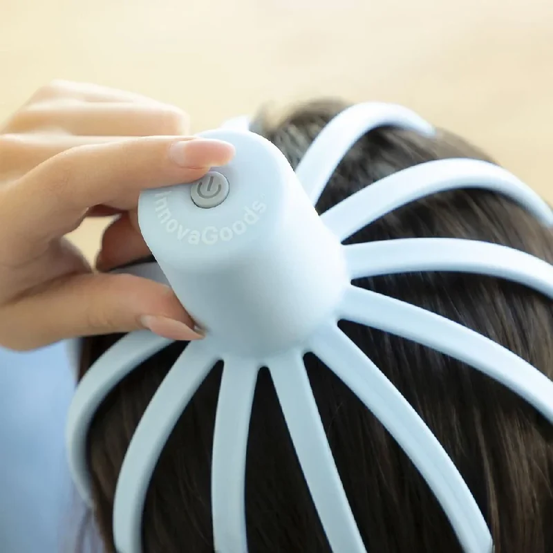 Kopfmassagegerät aufladbar Deluxe mit 360°-Vibrationsmassage – kabellos & leise