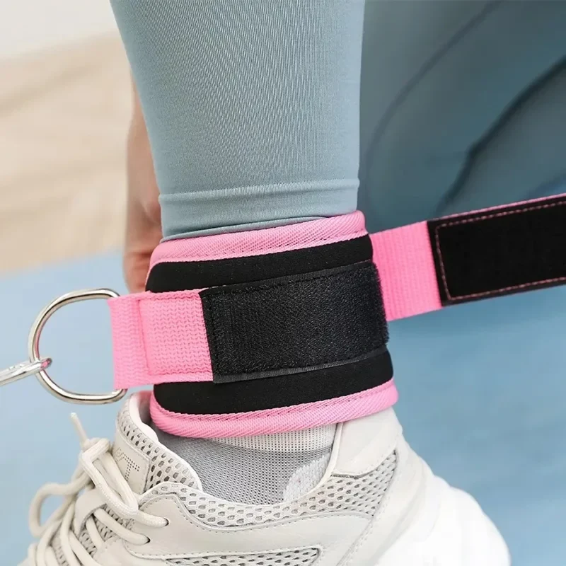 Beinschlaufe mit Klettverschluss, Hochwertige Fußmanschette für Oberschenkel & Gesäßtraining, Fitness & Kabelzuggerät