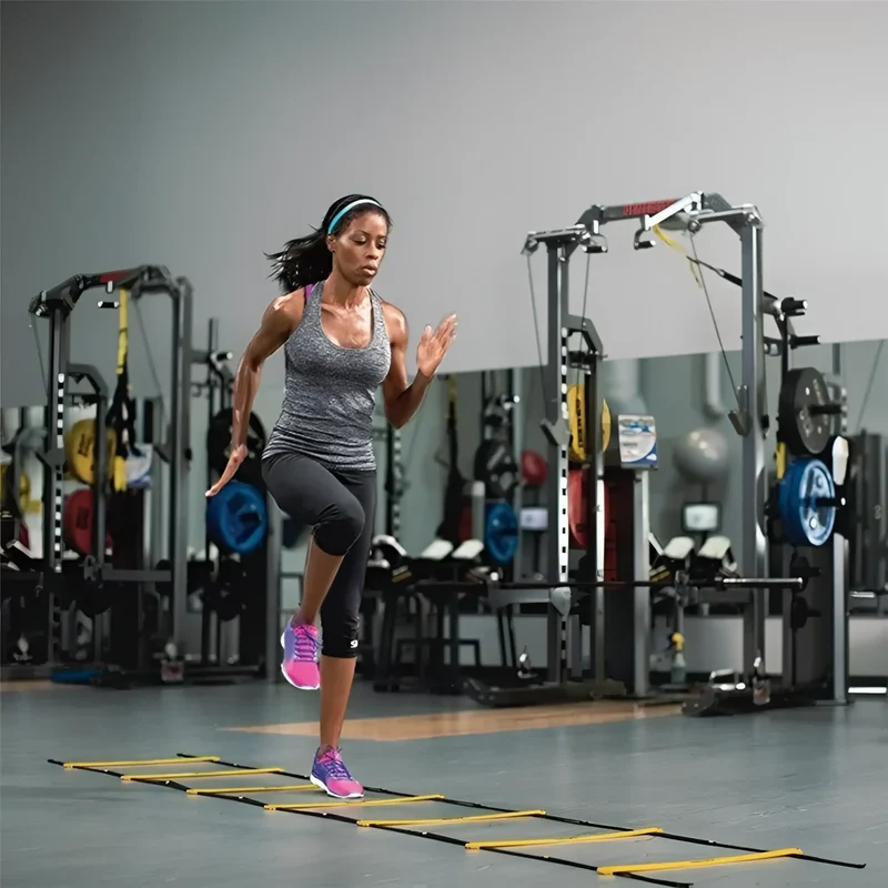Agility Trainingsleiter – Verstellbare Koordinationsleiter für mehr Schnelligkeit, Reaktion und Fitnessbis zu 9 Meter