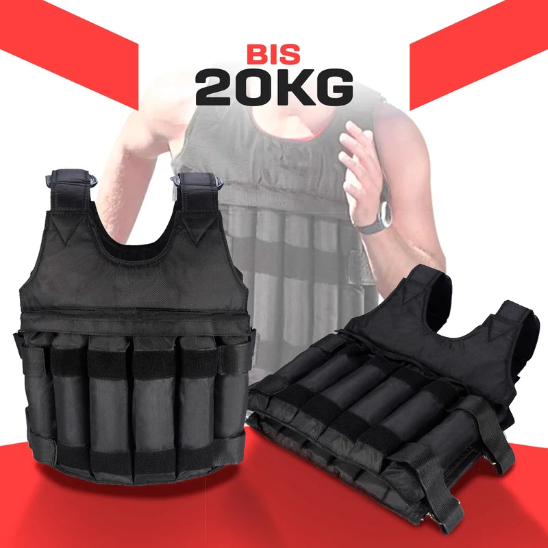 Gewichtsweste 1-50 Kg, Gewichtsbeutel individuell änderbar, hochwertiges Nylon, reißfest und wasserabweisend,
