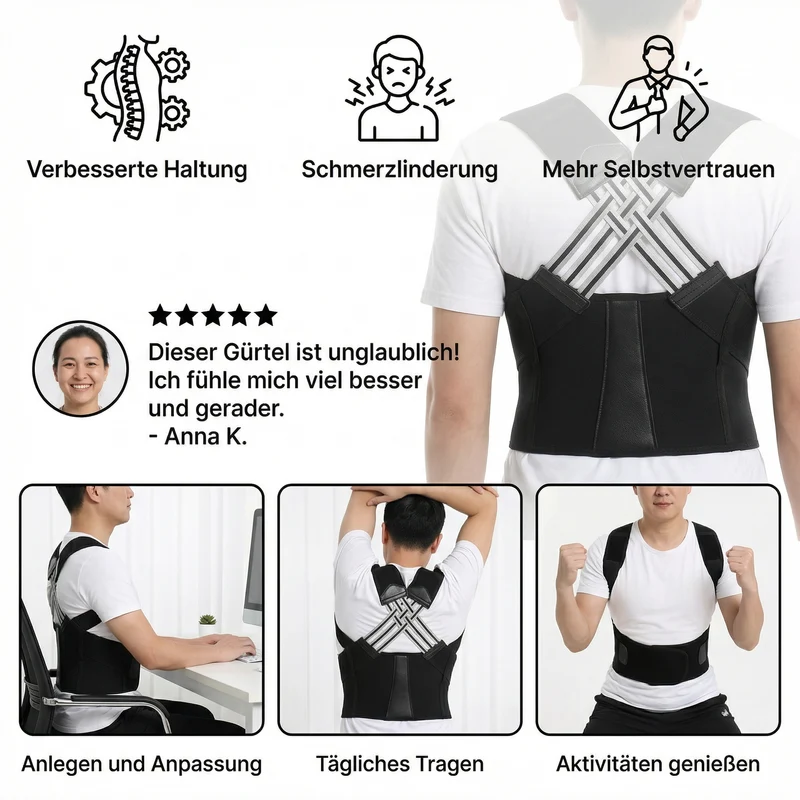 Angenehmer Rücken Korrektur Gürtel