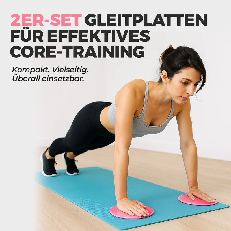Trainingsscheiben für Bauch und Ganzkörper, 2 Stk. Gleitscheibe, Core Slider, langlebig, Anti-Rutsch System