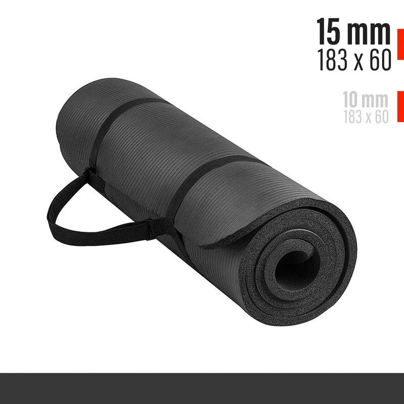 Gymnastikmatte, Yoga-Matte Extra Dick 10mm / 15mm, besonders gelenkschonend, rutschfest und strapazierfähig