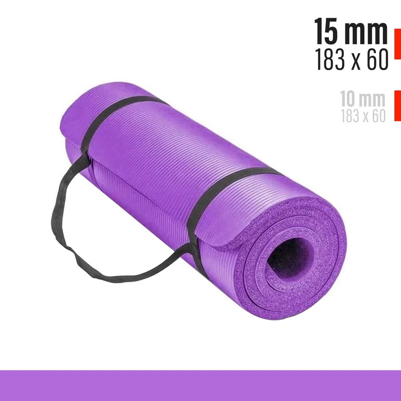 Gymnastikmatte, Yoga-Matte Extra Dick 10mm / 15mm, besonders gelenkschonend, rutschfest und strapazierfähig
