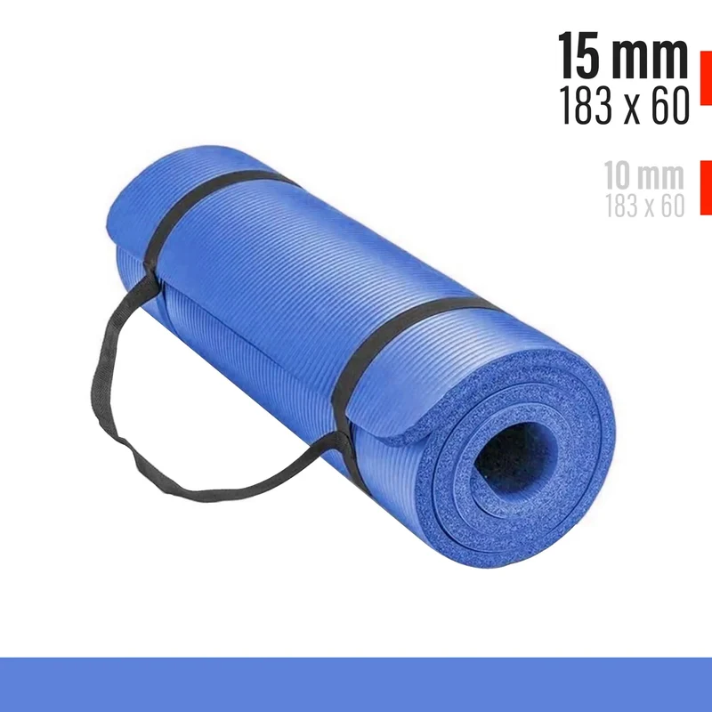 Gymnastikmatte, Yoga-Matte Extra Dick 10mm / 15mm, besonders gelenkschonend, rutschfest und strapazierfähig
