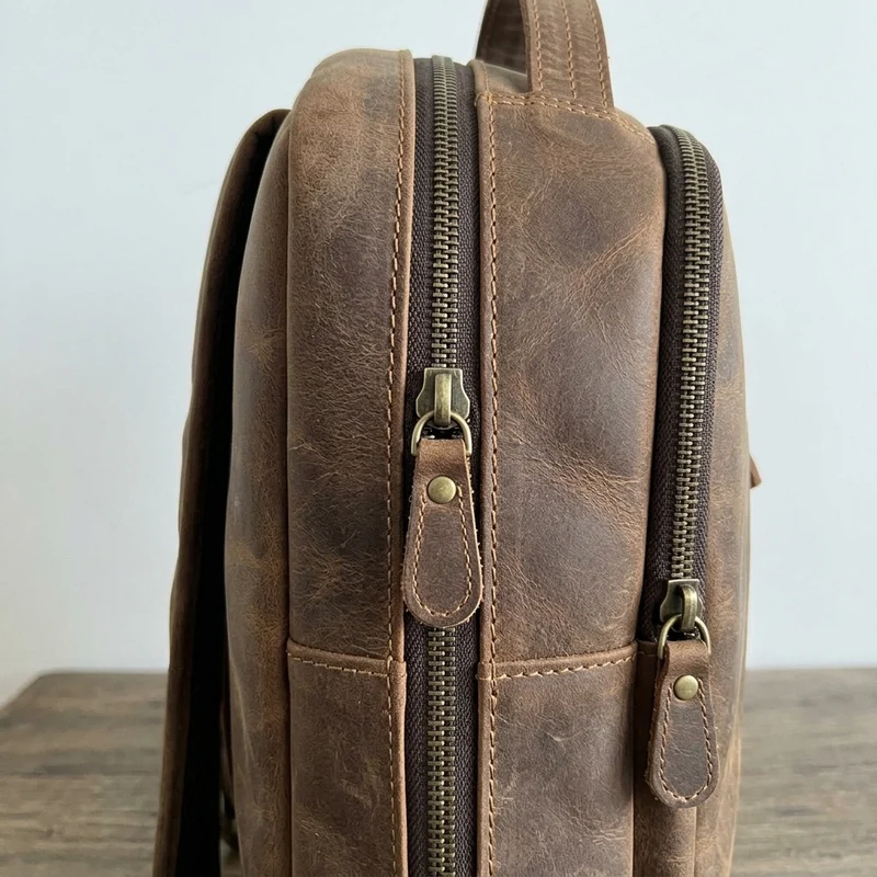 Luxury Genuine Leather Casual Backpack