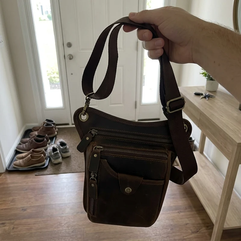 Men's Shoulder Messenger Leather Bag
