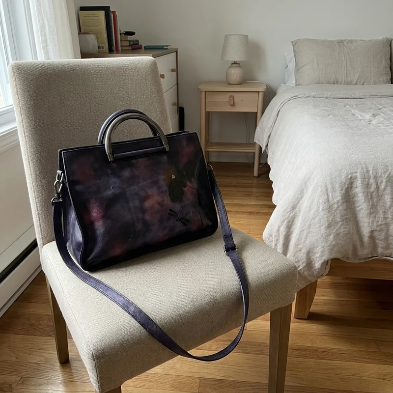 Pure Leather Flower Pattern Cute Women Bags
