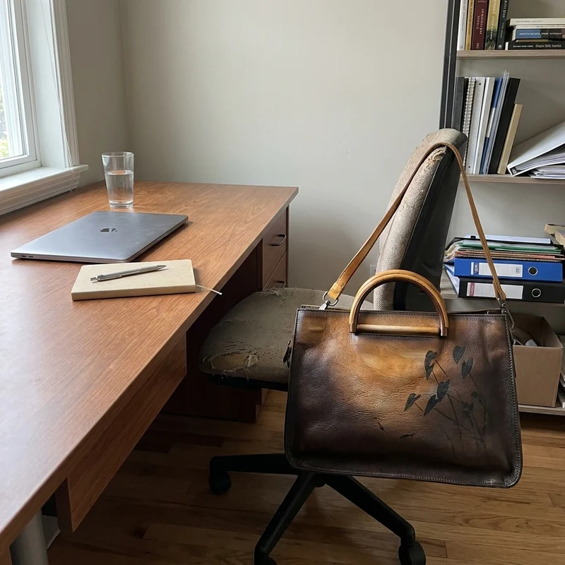 Pure Leather Flower Pattern Cute Women Bags