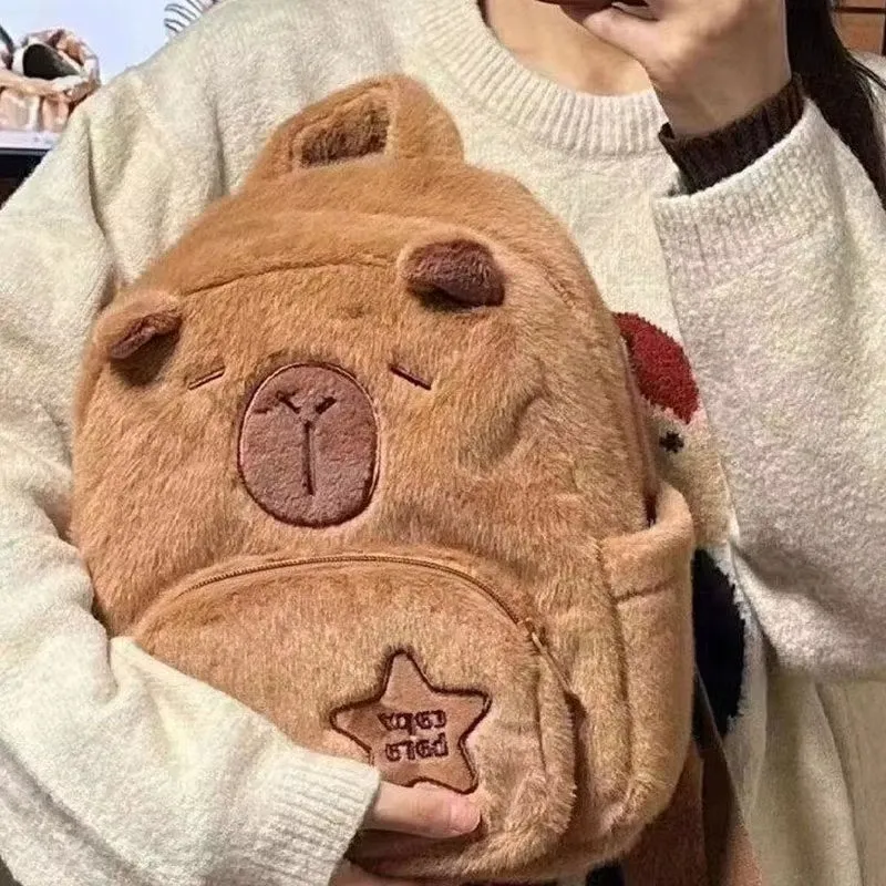 Capybara Cute Plush Kids Backpack