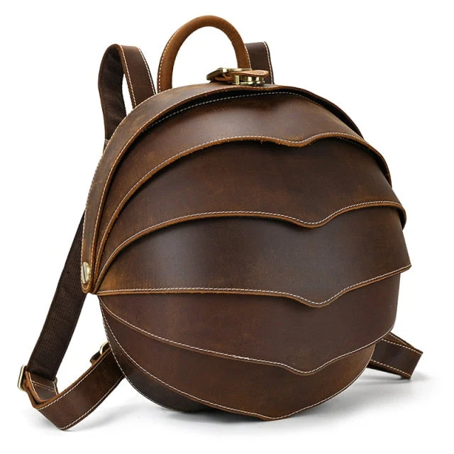 Handmade Leather Beetle Unisex Bag