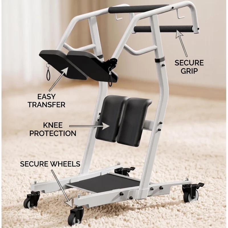 Ergonomic Patient Lift Assist Transfer Wheelchair