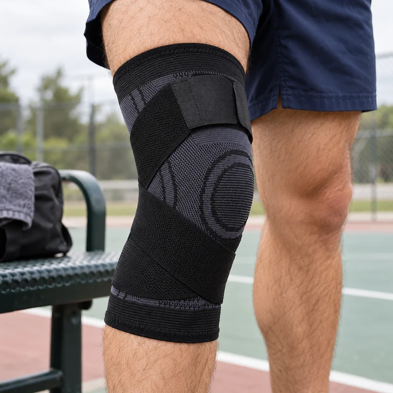 Adjustable Cross-Strap Knee Support Sleeve