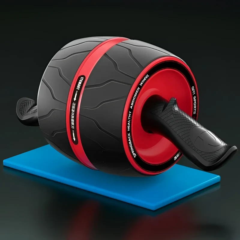 Bauchtrainer Rolle, abgewinkelter Griff, inklusive Kniematte