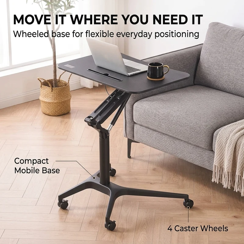 Modern Japanese Movable Adjustable Sit/Stand Desk