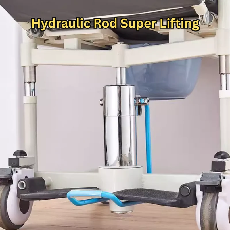 Height Adjustable Armrest Patient Transfer Mobility Chair