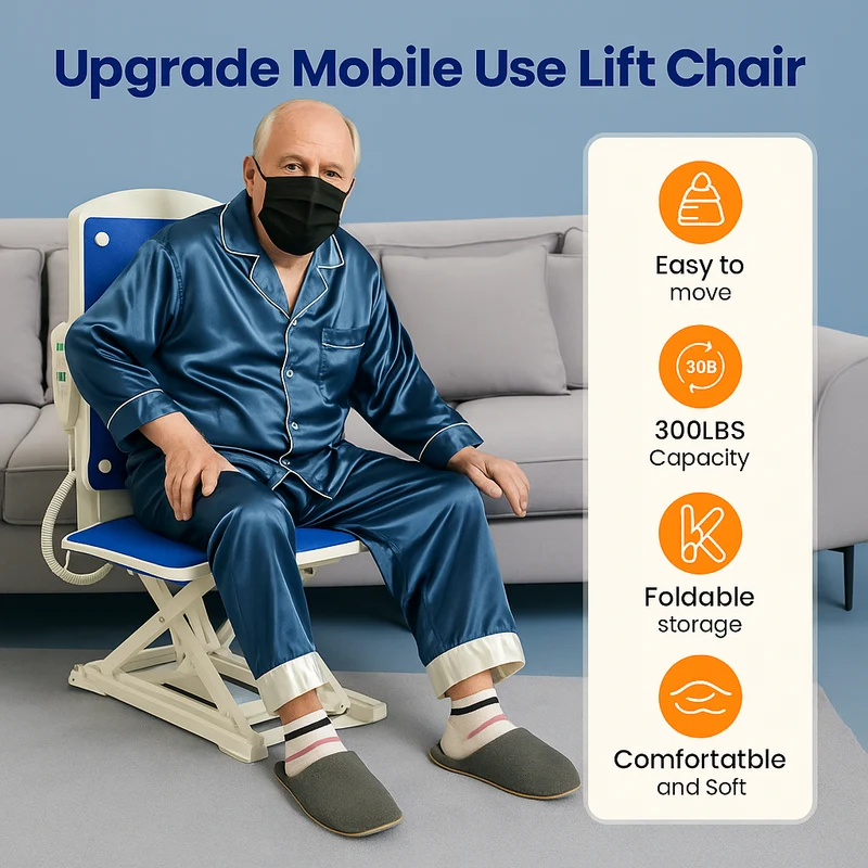 Medical Grade Foldable Electric Elderly Floor Lift Chair