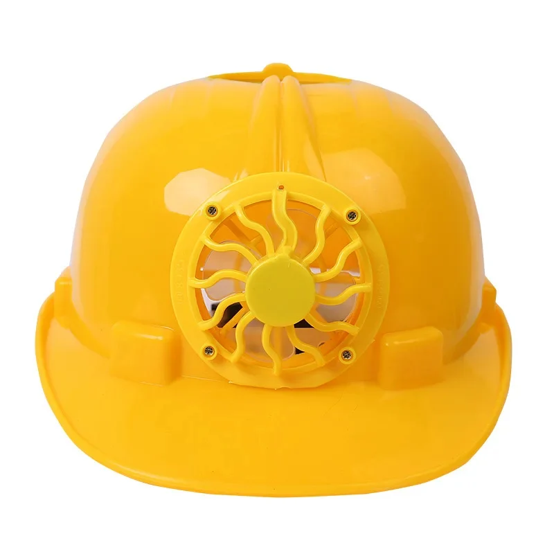 Solar Power Cooling Fan Safety Helmet