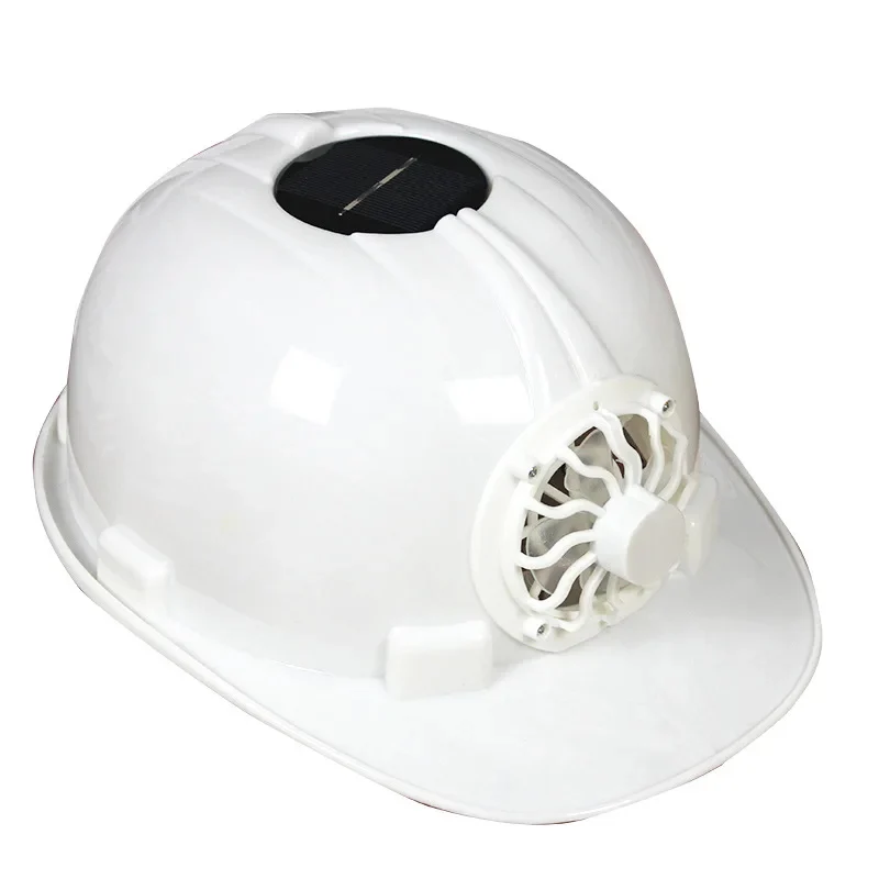 Solar Power Cooling Fan Safety Helmet