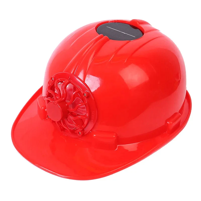 Solar Power Cooling Fan Safety Helmet