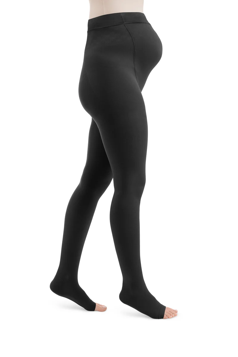 Style SEMITRANSPARENT Strumpfhosen Maternity offene Fussspitze