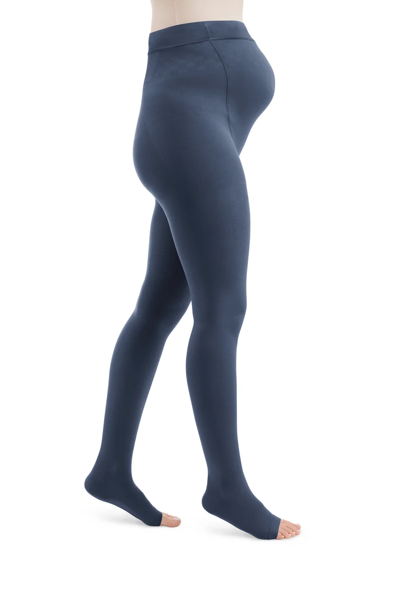 Style SEMITRANSPARENT Strumpfhosen Maternity offene Fussspitze
