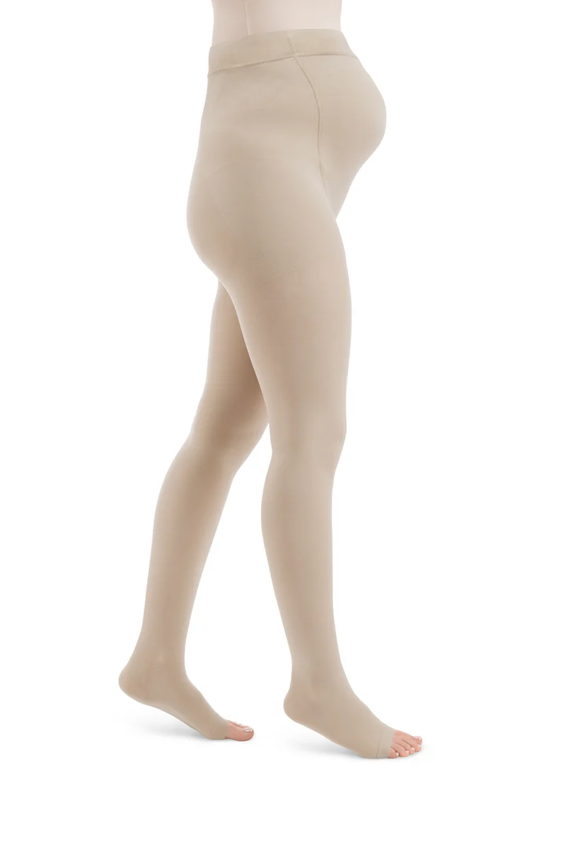 Style SEMITRANSPARENT Strumpfhosen Maternity offene Fussspitze