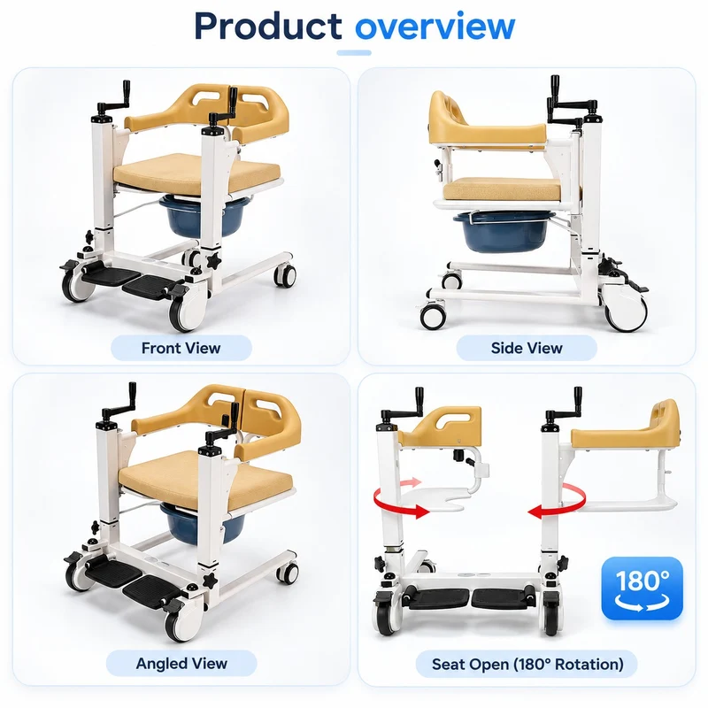 Elderly Patient Transfer Lift Handicapped Wheelchair