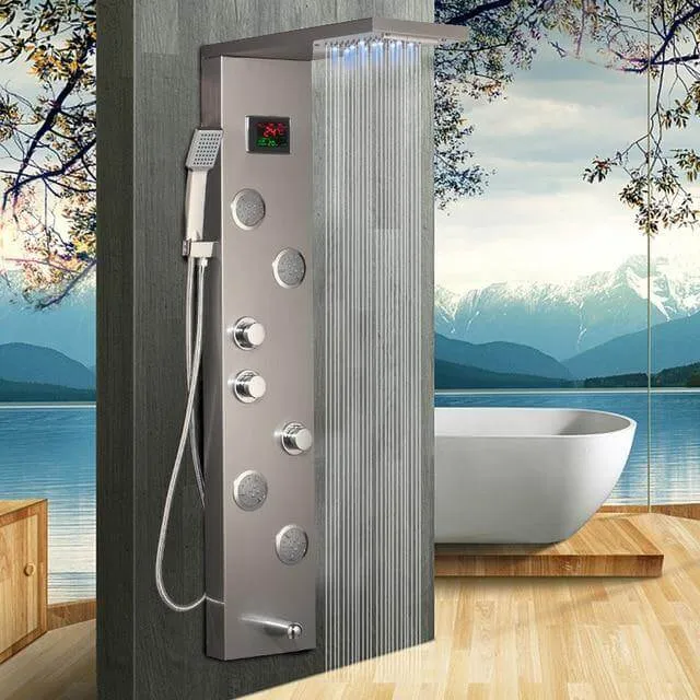 Elegant Digital Massage System Digital Led Panel Shower Sets