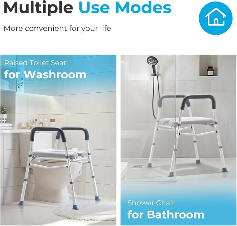 Elderly Friendly Adjustable Portable Toilet Seat
