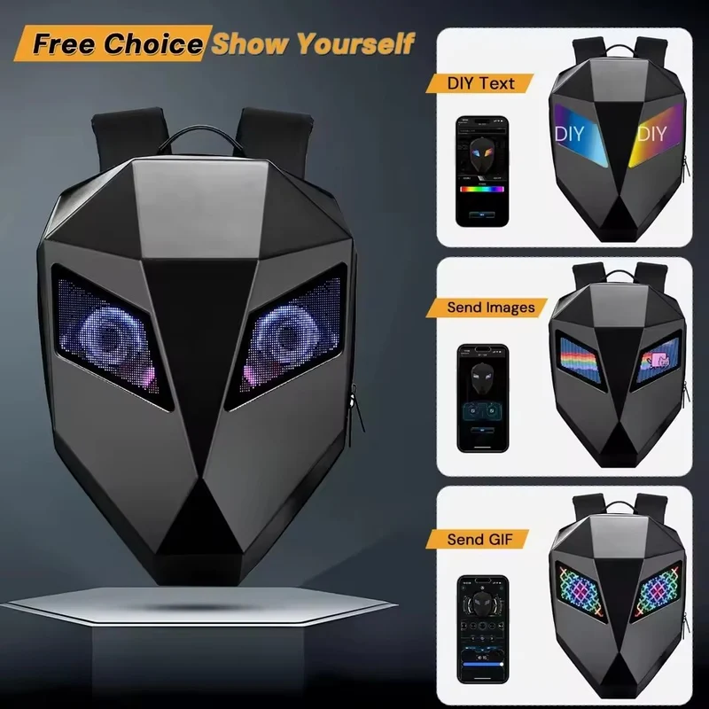 LED Screen Customizable Travel Backpack
