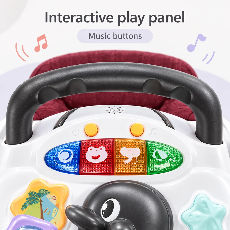 Anti-Rollover Multi-function Baby Walker with Music