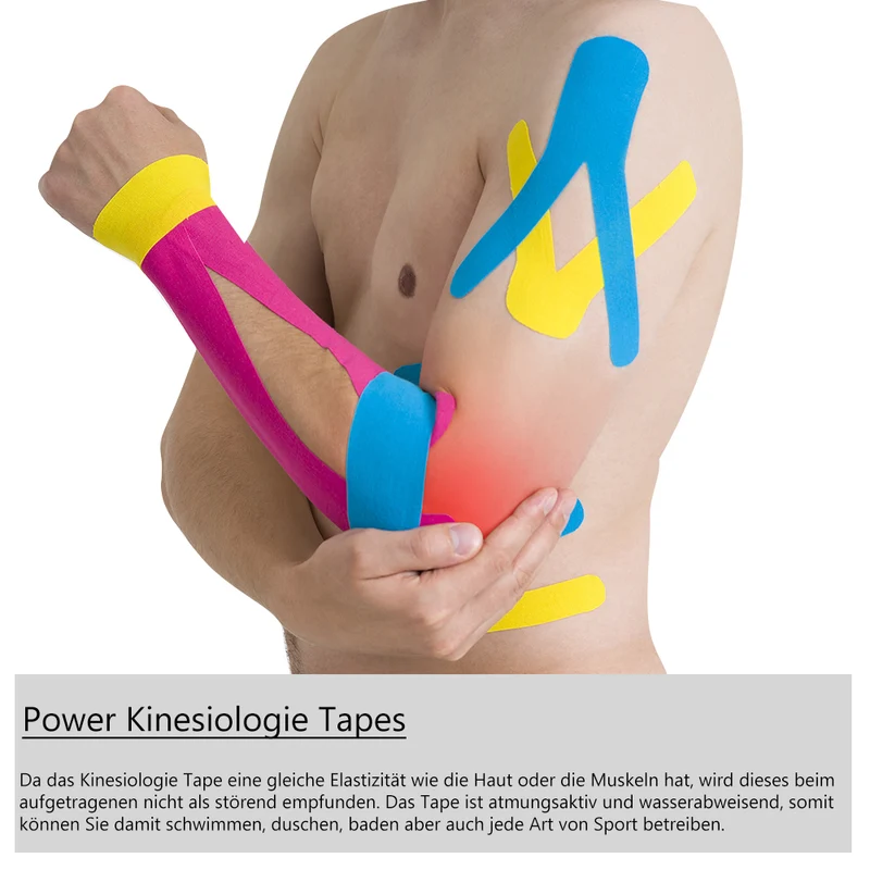 Medicalcorner24 Power Kinesiologie Tape orange 5 cm x 5 m