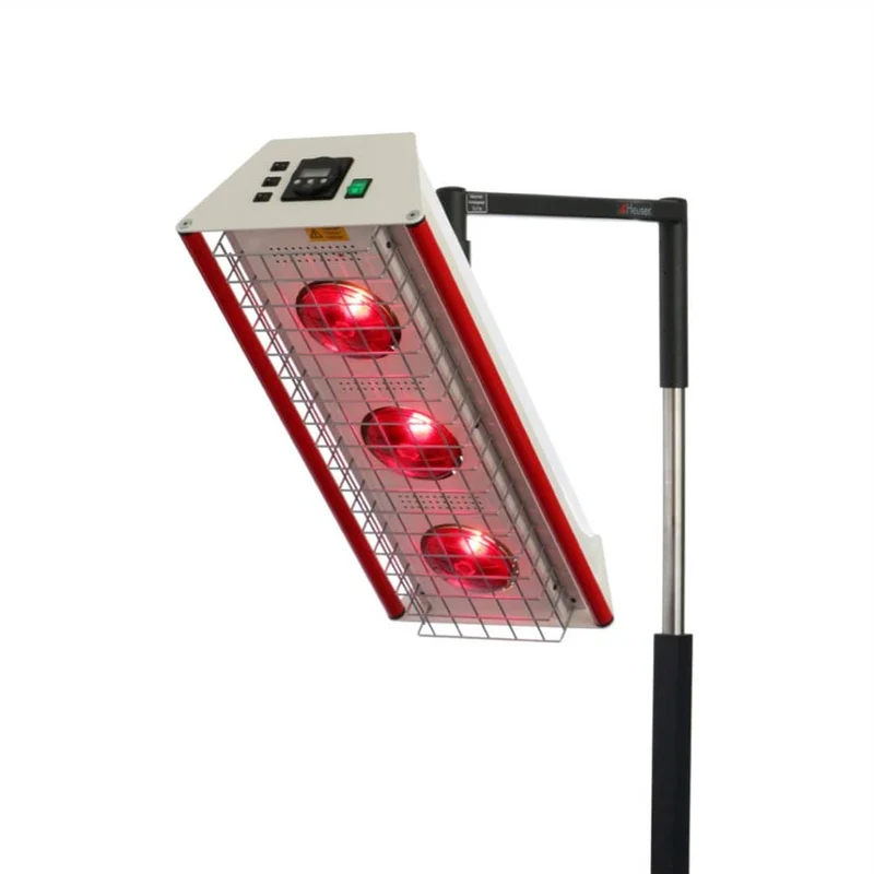 Heuser Infrarotstrahler mit Fahrgestell SSU – Rotlichtstrahler Modelle IRS, IRS 2 & TGS 3.2