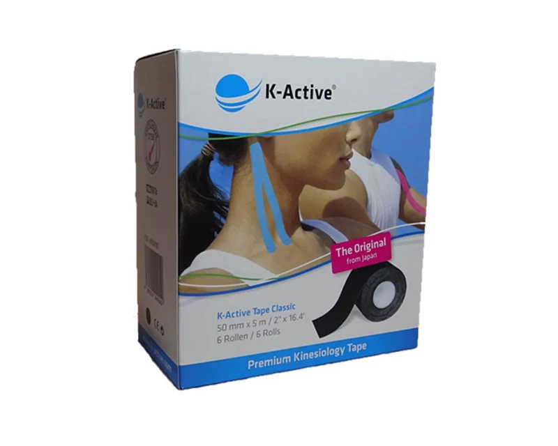Kinesiotape K-Active Classic schwarz – 50 mm x 5 m Kinesiologie Tape