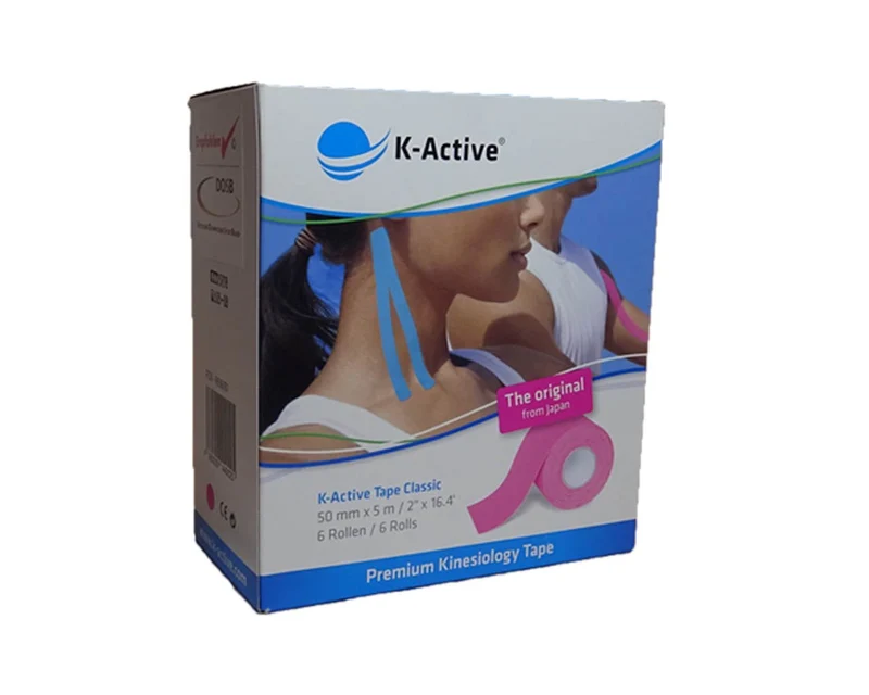 K-Active Classic Kinesiologie Tape pink (5 cm x 5 m) – Das Original