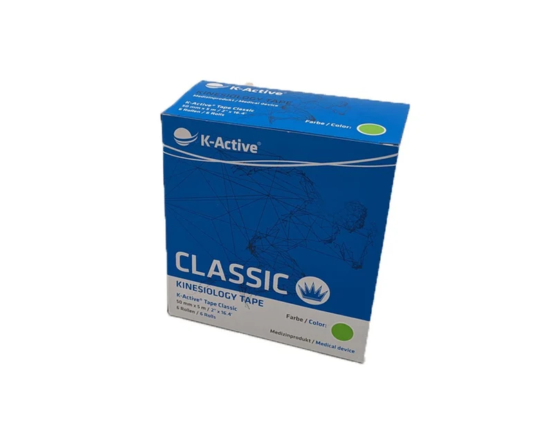 K-Active Classic Kinesiologie Tape grün (5 cm x 5 m) – Das Original