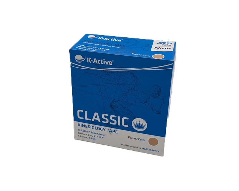 K-Active Classic Kinesiologie Tape beige (5 cm x 5 m) – Das Original hautfarben